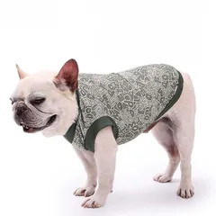 PetGround 犬 服 夏 ひんやり 冷感素材 水で濡らす クールウェア 防虫 袖なし メッシュ 小型犬 かわいい 着せやすい 春夏 男の子 女の子 お散歩 (アーミーグリーン, XS) 1