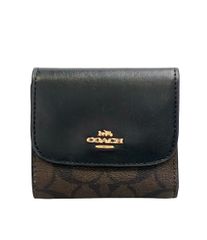 コーチ/COACH/二つ折り財布/ブラック/シグネチャー馬車ロゴ/ホース 