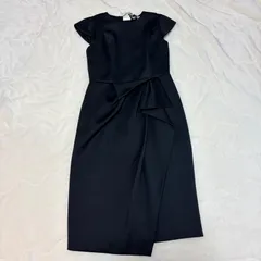 新品タグ付き FLICKA フリルデザインワンピース ネイビー M相当 フォーマル 結婚式のサムネイル