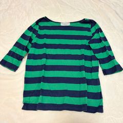 Deuxieme Classe ボーダーカットソー 36 S相当 七分袖 コットン100