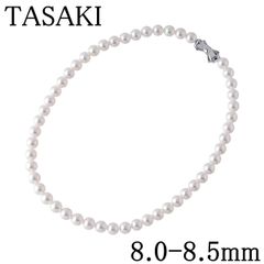 TASAKI あこや真珠 K18WG パール ネックレス ダイヤ 糸替え済 美品 