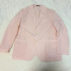 MACKINTOSH LONDON テーラードジャケット 38 M相当 ピンク ストライプ コットン 春夏のサムネイル