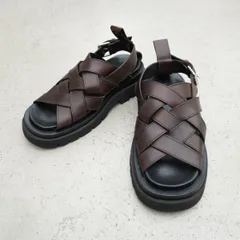 正規 BOTTEGA VENETA ボッテガ ヴェネタ LUG STRAP SANDALS イントレチャート ラグ オープンラウンドトゥ ストラップ サンダル 茶 2822Q♪のサムネイル