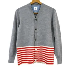 美品 定価18,900円 初期◆MR.GENTLEMAN 2カラー ボーダー カーディガン ニット 切替 12AW ミスタージェントルマン メンズのサムネイル