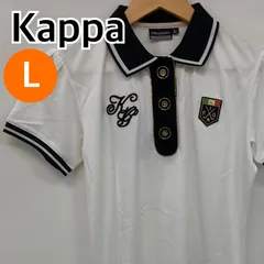 【新品】Kappa カッパ トップス 半袖 ポロシャツ ホワイト ブラック レディース Lサイズ 【CT2896】のサムネイル
