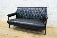 カリモク家具 2人掛け 合成皮革張椅子 長椅子 WS1183BW - メルカリ