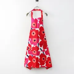 マリメッコ Marimekko Unikko ウニッコ エプロン  ｜ピンク 総柄 キッチン用品 【2400014989571】のサムネイル