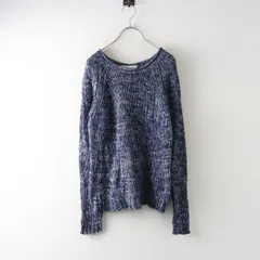 ビューティー＆ユース BEAUTY&YOUTH UNITED ARROWS  ケーブル編み コットンニットセーター スリット ネイビー／【2400014986532】