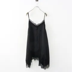 美品 2025 ラウンジドレス LOUNGEDRESS レースキャミソール F＼ブラック フレア ノースリーブ ブラウス チュニック【2400014988499】のサムネイル