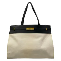 SAINT LAURENT PARIS(サンローランパリ) トートバッグ マンハッタン ミディアム 553745 アイボリー×黒 レザーのサムネイル