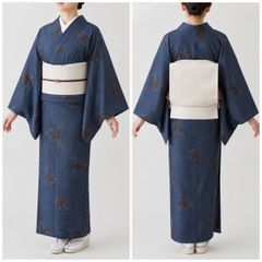お買得】夏着物と名古屋帯セット 小紋 絽 紗 普段着夏コーデ 着丈154
