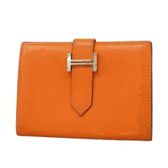 エルメス(Hermes) エルメス 名刺入れ ベアン ヴォーエプソン オレンジ  □L刻印メンズ レディースのサムネイル