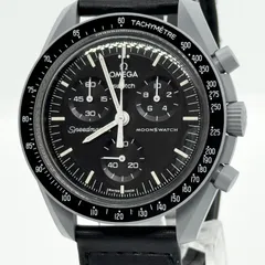 OMEGA オメガ ×スウォッチ スピードマスター ミッション トゥ ムーン SO33M100 ブラック QZ メンズ 腕時計 稼働品のサムネイル