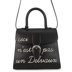 デルボー ハンドバッグ ブリヨン ルーモアMM ボックスカーフ AA0376AAM099ZPV Delvaux 2way 黒