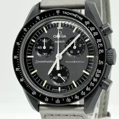 OMEGA オメガ ×スウォッチ スピードマスター ミッション トゥ マーキュリー ダークグレー SO33A100 QZ メンズ 腕時計 稼働品のサムネイル