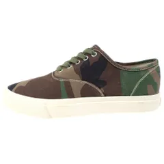 RRL (ダブルアールエル) × Ralph Lauren Ron Herman別注 NEW NORFOLK ラルフローレン ロンハーマン ウッドランドカモ柄 ローカットスニーカー カーキのサムネイル