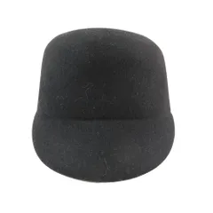 美品 MOUSSY マウジー JOCKEY FELT フェルトウール キャスケット キャップ 帽子 ブラック レディース 古着 中古 USEDのサムネイル
