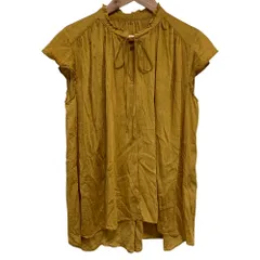 美品 VIVIENNE TAM ヴィヴィアンタム シルクブレンド ギャザーブラウス サイズ38 イエロー レディース 古着 中古 USEDのサムネイル