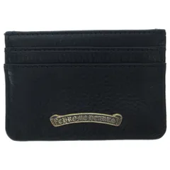 CHROME HEARTS (クロムハーツ) DOUBLE SIDE ダブルサイド スクロールラベル付レザーカードケース ブラックのサムネイル