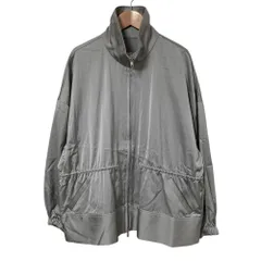 良品 LE CIEL BLEU ルシェルブルー Ruched Track Jacket サテン トラックジャケット ブルゾン サイズ36 グレー レディース 古着 中古 USEDのサムネイル