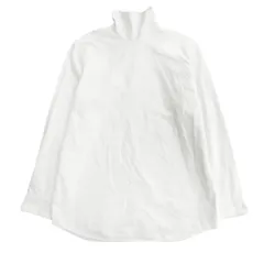 良品 DRIES VAN NOTEN ドリスヴァンノッテン ハイネック プルオーバー シャツ ブラウス カットソー 後ろ開き 36 白 ホワイト レディース 古着 中古 USEDのサムネイル