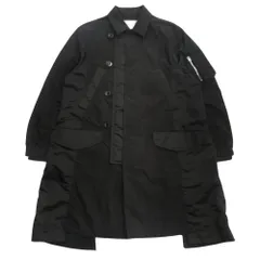 新品同様 Sacai サカイ 23SS Military Coat ドッキング ミリタリー コート ジャケット ブルゾン N-3B ステンカラー 2 黒 ブラック メンズ 古着 中古 USEDのサムネイル