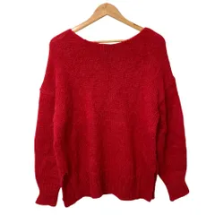 美品 23AW JOURNAL STANDARD L'ESSAGE レサージュ ジャーナルスタンダード アルパカモヘアニット セーター レッド レディース 古着 中古 USEDのサムネイル