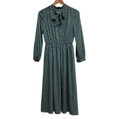 美品 UNTITLED アンタイトル ブラウジングワンピース サイズS グリーン レディース 古着 中古 USED