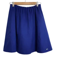美品 BLUE LABEL CRESTBRIDGE ブルーレーベルクレストブリッジ ウール イージーミニスカート サイズ38 ネイビー レディース 古着 中古 USEDのサムネイル