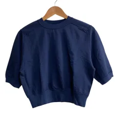 美品 24SS AURALEE オーラリー ロンハーマン 別注 ELASTIC HIGH GAUGE SWEAT HALF SLEEVE P/O スウェット カットソー 1 ネイビー レディース 古着 中古 USEDのサムネイル