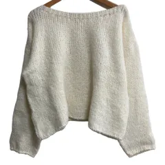 美品 TRICOTS JEAN MARC トリコットジーンマルク SESAMY ワイドニット ホワイト レディース 古着 中古 USEDのサムネイル