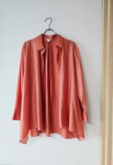 ULTERIOR コットンシルク スキッパーシャツ オレンジ サイズ4 - メルカリ