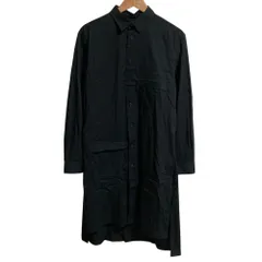 良品 Y-3 ワイスリー ヨウジヤマモト アディダス CLASSIC SHIRT アシンメトリー 長袖 ロングシャツ S ブラック メンズ 古着 中古 USEDのサムネイル