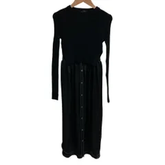 美品 ALLSAINTS オールセインツ KOWLO SHIRT DRESS リブニットプルオーバー ノースリーブ ワンピース セットアップ S ブラック レディース 古着 中古 USEDのサムネイル