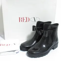 良品 RED VALENTINO レッドヴァレンティノ リボン付きレインアンクルブーツ サイズ35 22.5cm相当 ブラック レディース 古着 中古 USEDのサムネイル