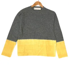 美品 MARNI マルニ バイカラー カシミヤニット サイズ38 グレー イエロー レディース 古着 中古 USEDのサムネイル