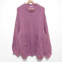 美品 Candy Stripper キャンディストリッパー オーバーサイズ ニットミニワンピース サイズF ピンク レディース 古着 中古 USEDのサムネイル