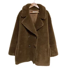 美品 25AW Whim Gazette THE PAUSE ウィムガゼット ザポーズ ボアダブルコート F ブラウン レディース 古着 中古 USEDのサムネイル