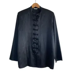 良品 KANEKO ISAO カネコイサオ チャイナボタンシャツ ブラック レディース 古着 中古 USEDのサムネイル