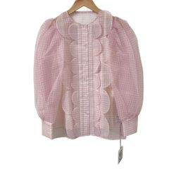 美品 セブンテンバイミホカワヒト レーストリムブラウス - メルカリ