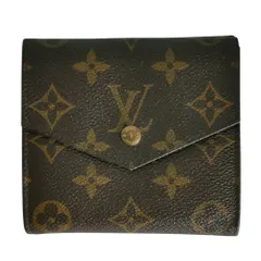 良品 LOUIS VUITTON ルイヴィトン ポルトモネ ビエ カルトクレディ モノグラム Wホック コンパクトウォレット M61652 ブラウン レディース 古着 中古 USED