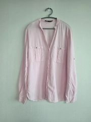 4/10 24時まで値下げ中‼️ZARA ストレッチギャザー ポプリンシャツ 