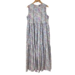 希少/美品！OBLI オブリ 小花柄ロングシャツワンピース ティアード 1 希少/美品！OBLI オブリ 小花柄ロングシャツワンピース ティアード 1