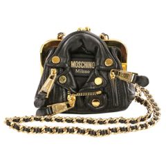 美品✨モスキーノ ライダース ショルダーバッグ チェーン レザー 2way