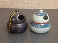 有田焼　珍味入れ&楊枝入れ二個セット　手描きのサムネイル