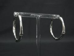 週末お値下げ GUCCI バンブー シルバー フープピアス 美品 箱付き 
