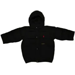 RALPH LAUREN ラルフローレン 男の子用ブラックフード付き防寒ダウンジャケット 秋冬アウター 黒ジャンパー 内綿入りジャケットのサムネイル