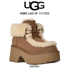 UGG(アグ)レディース エスミー レースアップ ブーツ スエード ムートン シープスキン 厚底 ヒール ボリューム 折り返し可能 2WAY カジュアル 1171532のサムネイル