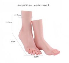 足の模型 シリコン等身大マネキンフット 両足 女性 23cm - メルカリ