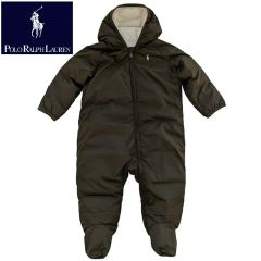 POLO RALPH LAUREN Boys' Pony Embroidered Logo Padded Winter Outerwear Coverall (Oliver) - Hooded Jacket, Snowsuit, Ski Wear, Romper - Baby Outerwear - Perfect for Baby Shower Gifts
